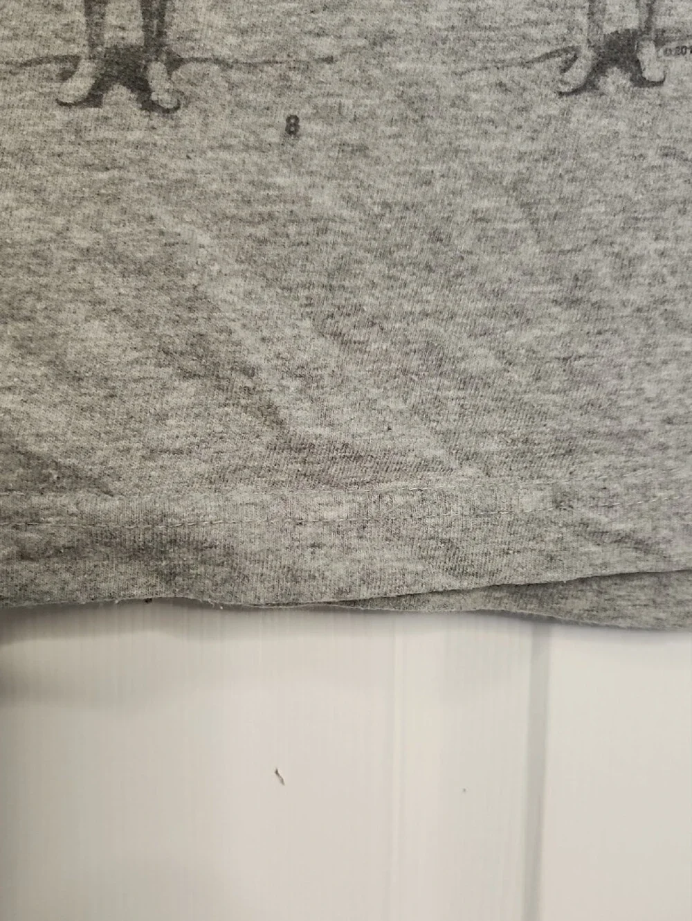 Old Navy Grey Robot Grid Short Sleeve Tee